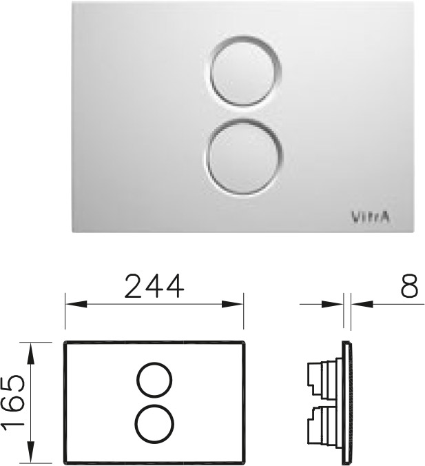 Vitra Twin O Kumanda Paneli (ABS)